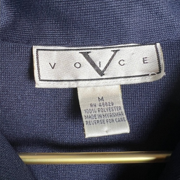 Vintage Zip up Voices Top Navy medium - Picture 4 of 8